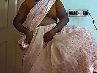 Indian Sultry Mallu Aunty Undisguised Selfie Walk-on about Thumbs Of Father-in-law